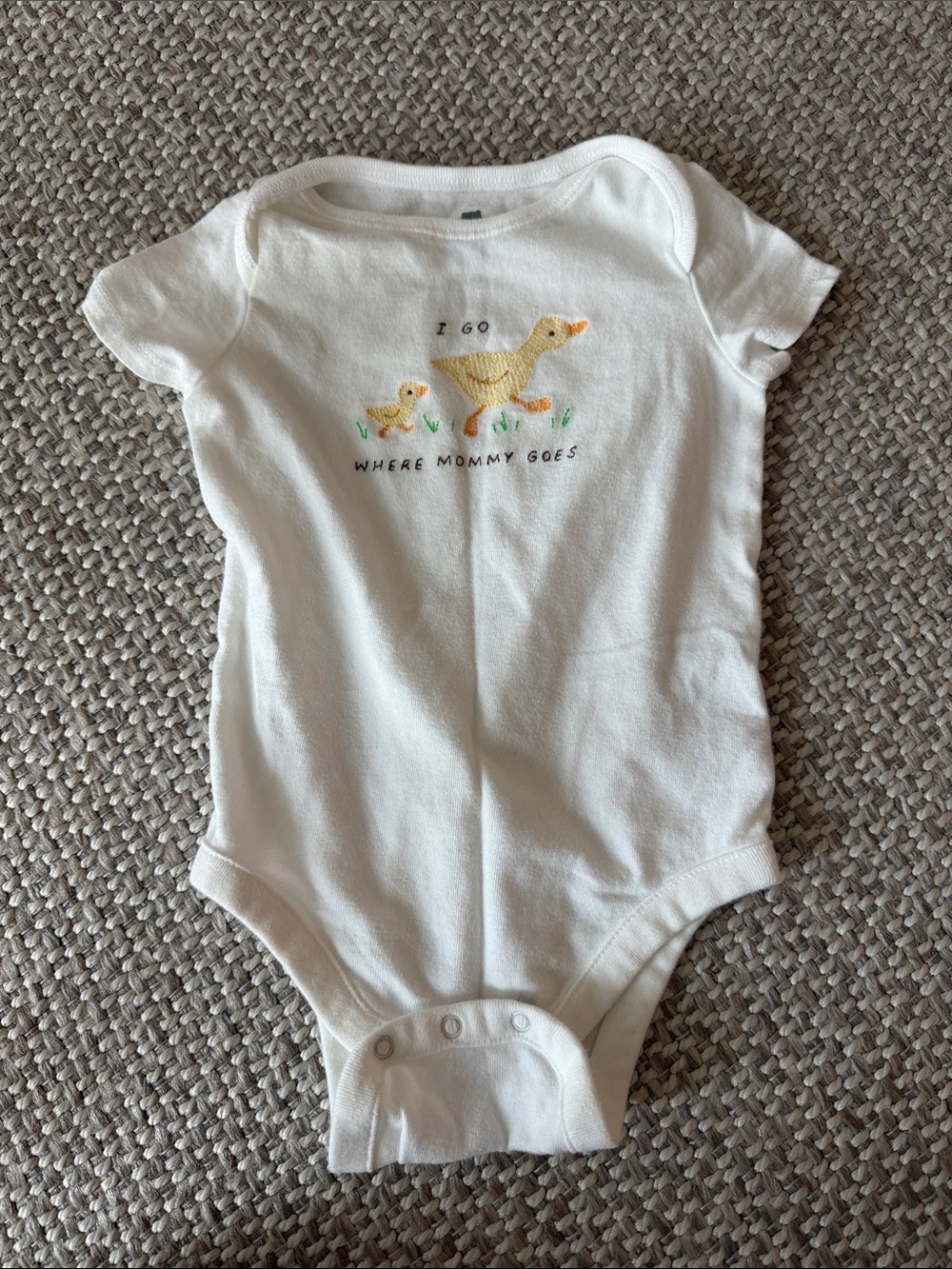Baby onesie 100% organic cotton 6-12m